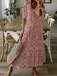 Seren - Boho-Blumenkleid – Rosa