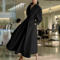 Scarlett™ | Verführerisches langes Kleid – Schwarz