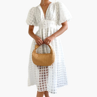 Amber | Elegantes Sommer-Midikleid – Weiß