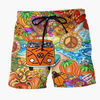 Simon | Bedruckte Badeshorts – Orange