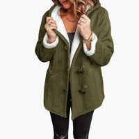 Damen jacke mit Kapuze und Knebelverschluss – Helles Grün
