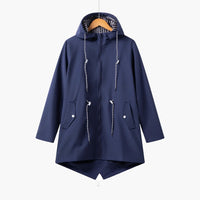 Hooded Trenchcoat für Damen – Marine