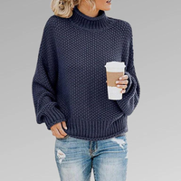 LUNA - KLASSISCHER SKANDINAVISCHER STRICKPULLOVER FÜR FRAUEN – Marine