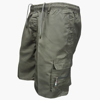 Herren Cargo Shorts mit Taschen und Kordelzug für Sommer – Oliv