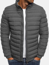 Herren Stehkragen Übergangsjacke – Grau