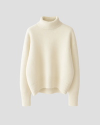 Irena | Pullover mit Rollkragen in klarer Silhouette – Weiß
