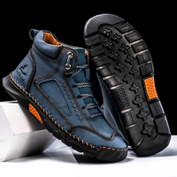St. Moritz Leder High Top Schuhe – Mitternachtsblau