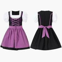 Besticktes Dirndl kleid für Mädchen - Oktoberfest 2025 – Lila