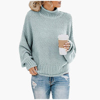 Carina | Klassischer Strickpullover – Baby blau
