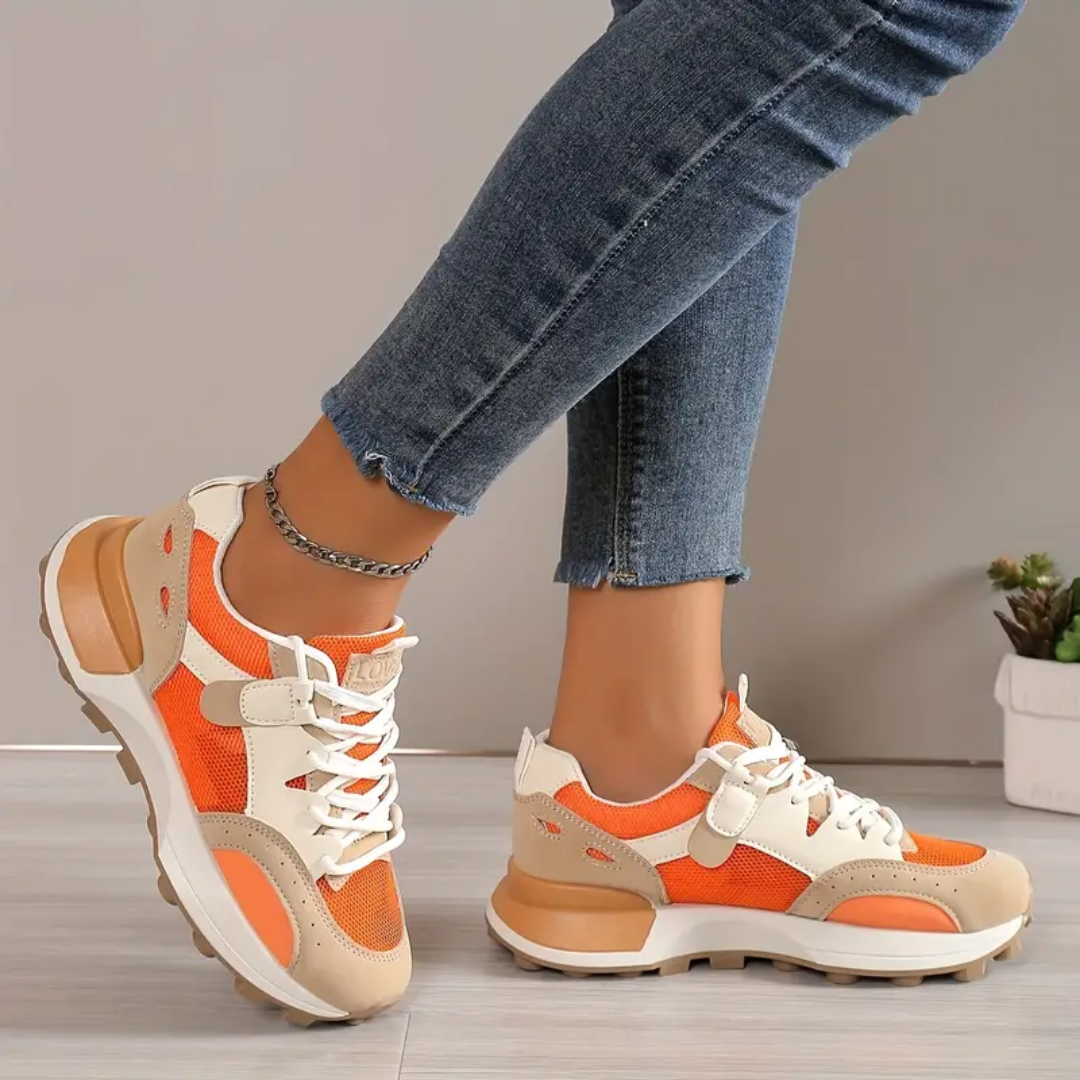 Lässige Damen Farbblock Sneakers