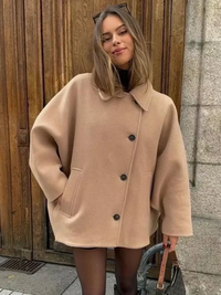Assertra | Modischer Wollmantel – Khaki