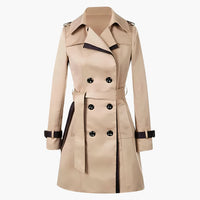Trenchcoat mit Gürtel für Damen – Khaki