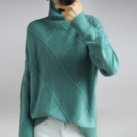 Camille - Damen Rollkragenpullover – Türkis