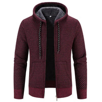 Alarik - Strickjacke für Männer – Weinrot