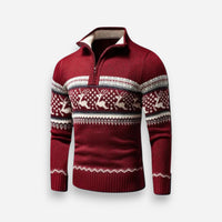 Weihnachts-Strickpullover für Herren – Rot
