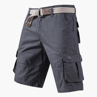 Herren Cargo Shorts mit Reißverschluss und vielen Taschen – Grau