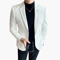 Taillierter Blazer - Modern Fit Herren Sakko für Events – Weiß