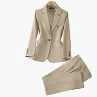 Elegantes Blazer-Set für Frauen - Perfekter Hosenanzug – Beige