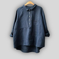 Katrin - Linen Blouse – Marine