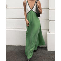 RENATA | V-AUSSCHNITT-KLEID – Grün