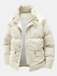 Clyde – Puffer Jacke Aus Cord – Beige