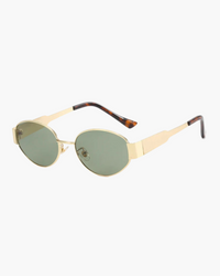 Retro Steampunk Sonnenschutzbrille für Damen | Ovale Rahmen – Gold
