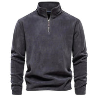 ROMAN - Warmer Herren Langarm-Pullover – Dunkelgrau