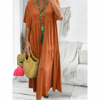 Bauchbedeckendes Kleid Noemi – Orange (fast ausverkauft)