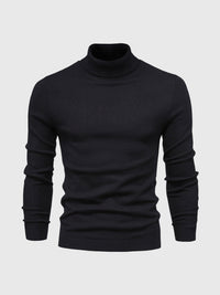 Rollkragen Pullover Herren Baumwolle | Elegant & Bequem – Schwarz
