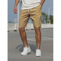Sommerliche Herren Shorts mit hoher Taille und Atmungsaktivität – Khaki