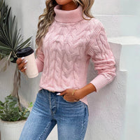 Raven - Der Pullover aus gedrehtem Strick für Damen – Rosa