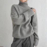 Marais Cashmere Turtleneck Sweater – Grau