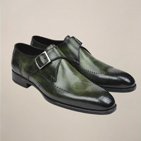Theodore | Einzelschnalle Mönchsgurt Schnallenschuhe – Grün