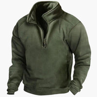 Luis | Eleganter Fleecepullover – Grün