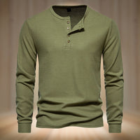 THEOBOLD - ENGANLIEGENDES LANGARMSHIRT – Militärgrün