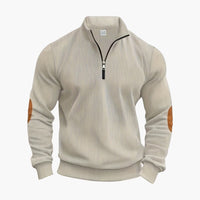 Noah | Modischer Pullover mit halbem Reißverschluss – Beige