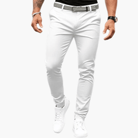 Chinohose für Herren - Leichte Sommer Stretch Hose für den Alltag – Weiß
