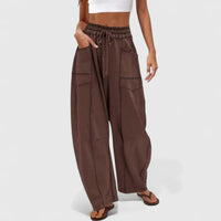 Leonie | Komfortable Damenhose modern chic – Braun