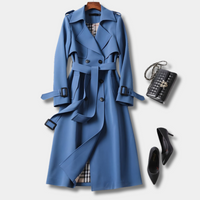Cosyra™ - Stilvoller & Eleganter Trenchcoat – Blau