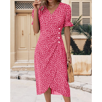 Florence™ Elegantes Wickelkleid – Rot
