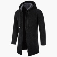 Malte | Herrenjacke Mit Kapuze Und Wattiertem Fleece – Schwarz