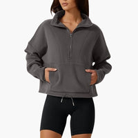 Sabrina | Polar Fleece Sweatshirt – Dunkelgrau