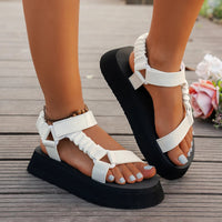 Aura | Iridescente Plattform Sandale™ – Weiß