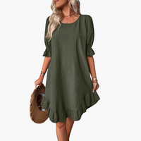 Melina | Stilvolles Kleid – Dunkelgrün