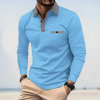 THORSTEN - POLO LANGARM SHIRTS – Blau