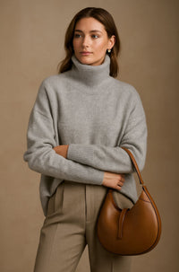 Eva | Feiner Kaschmirpullover Damen stilvoll – Grau