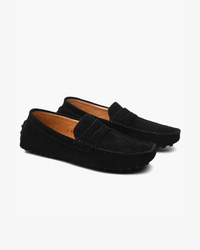 Gustaaf Wildleder Mokassin Loafer – Schwarz