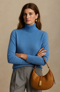 Ella | Damen Kaschmirpullover modern & komfortabel – Blau