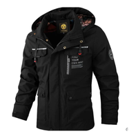 Herren Winterjacke | Kapuzenjacke Mit Taschen – Schwarz