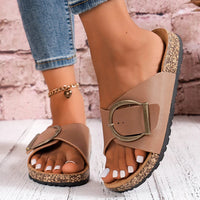 Bellevue | Buckle Mule Slide™ – Beige